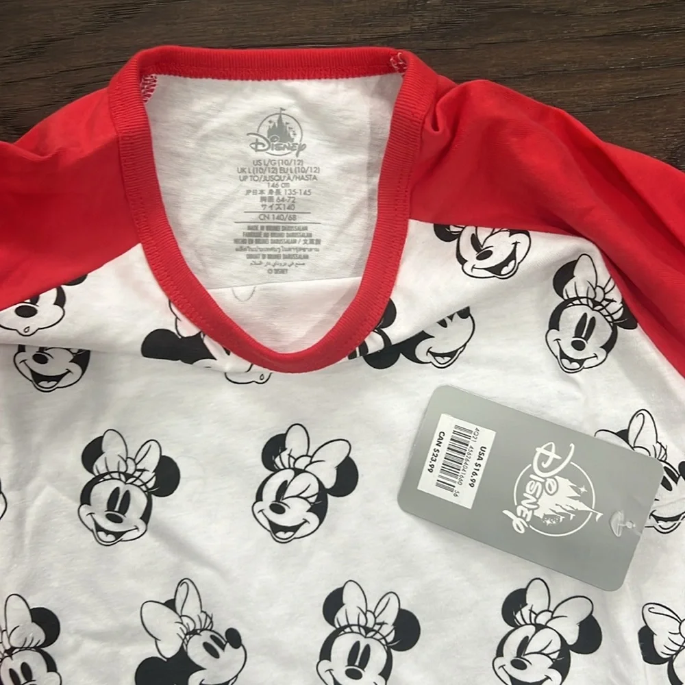 BUNDLE DISNEY, Girls 2- Minnie Mouse long sleeve tee shirts, , Large, NWT